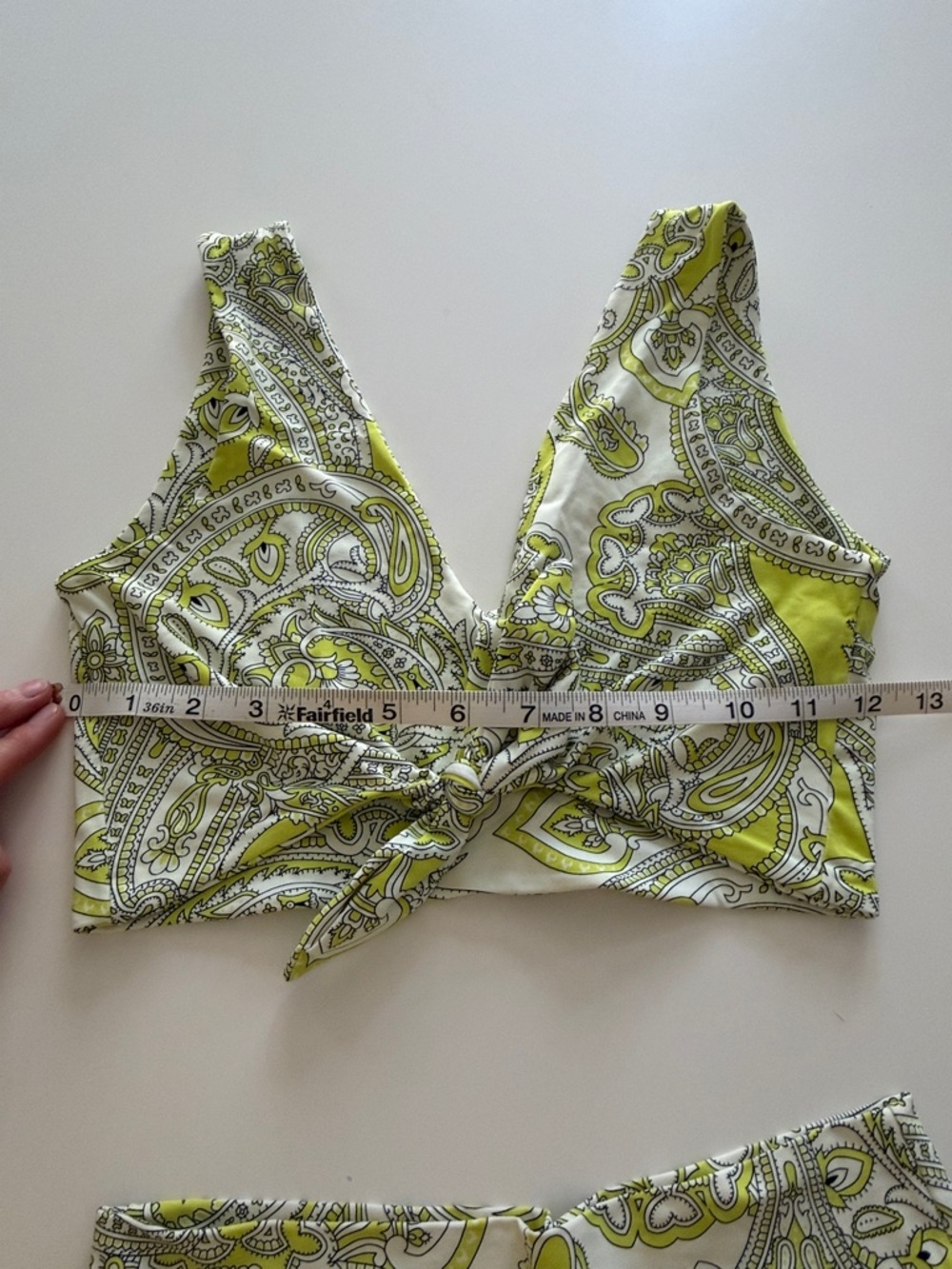 Free People Lime Paisley High-Waist Bikini Set - Picture 3 of 5